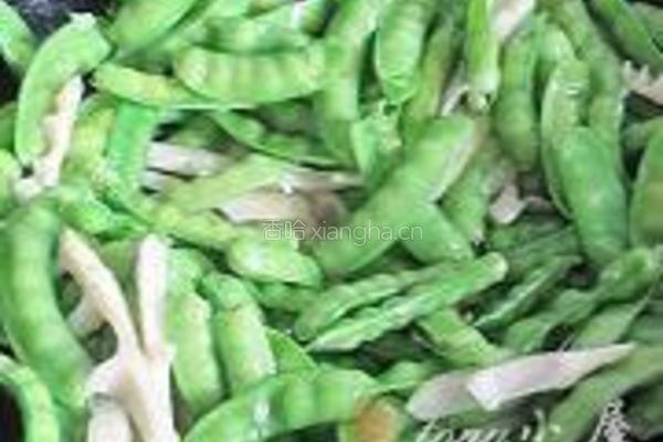 软荚豌豆炒春笋的做法图解13
