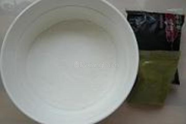 绿茶豆沙汤圆的做法图解1