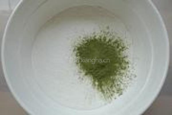 绿茶豆沙汤圆的做法图解2