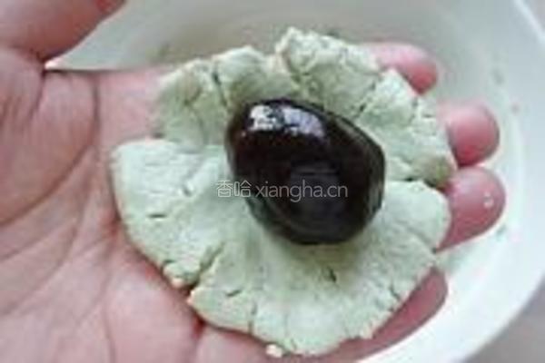 绿茶豆沙汤圆的做法图解5