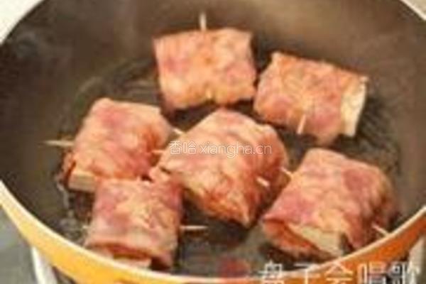 泡菜豆腐培根卷的做法图解5