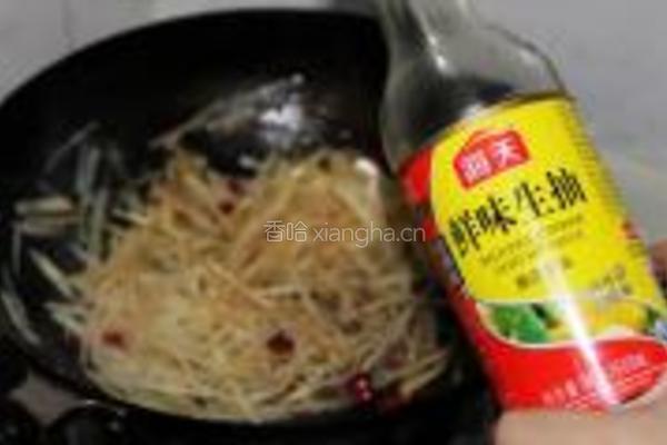 土豆丝炒粉条的做法图解5