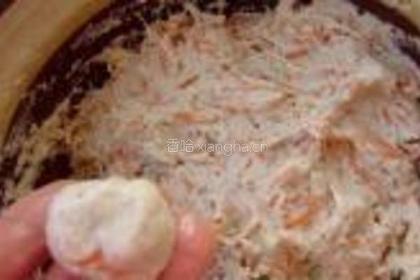 豆渣胡萝卜丸子的做法图解5