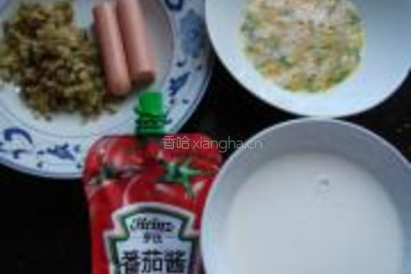 榨菜鸡蛋饼的做法图解1