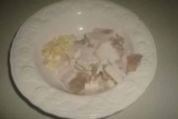 猪肉炒西洋菜的做法图解1