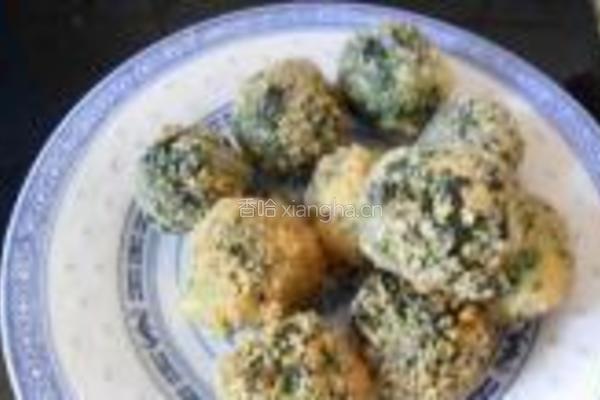 干炸荠菜丸子的做法图解12