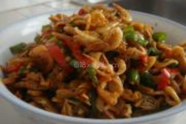 火培河虾烩双椒的做法图解4
