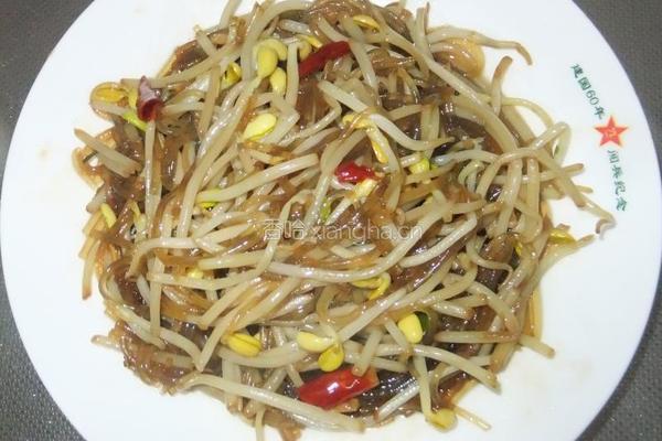 黄豆芽炒粉条
