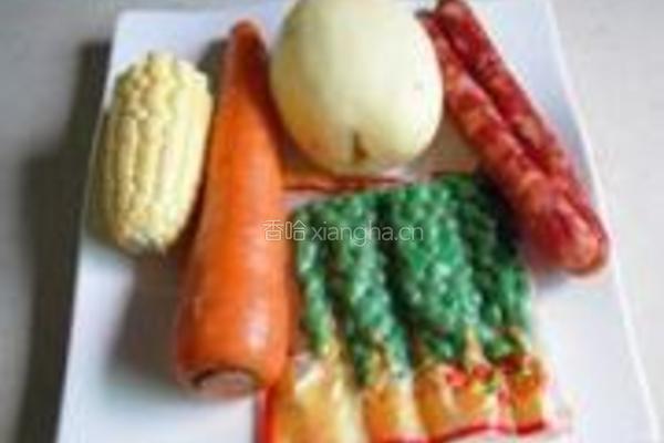 腊肠土豆焖饭的做法图解1