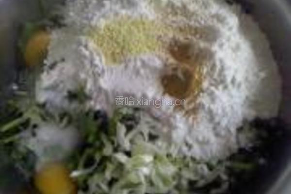 茼蒿坨子的做法图解2