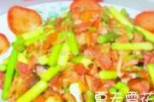 火鸡腿炒蒜苔的做法图解6