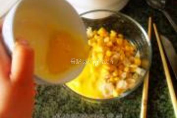 鸡蛋玉米豆渣饼的做法图解3