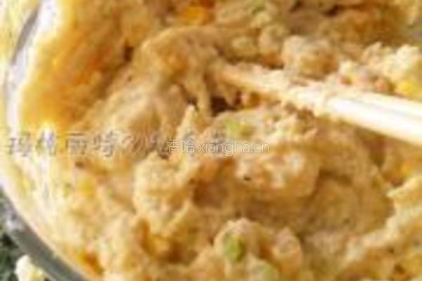 鸡蛋玉米豆渣饼的做法图解6