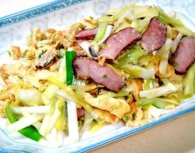 韭黄鸡蛋炒腊肉
