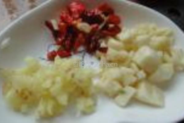 萝卜菜炒毛豆的做法图解3