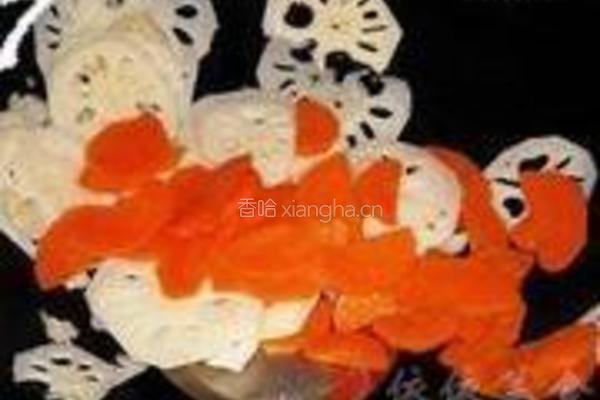 西兰花炒藕片的做法图解7
