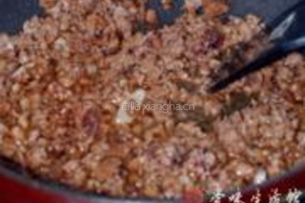 手撕豆角炒肉末的做法图解4