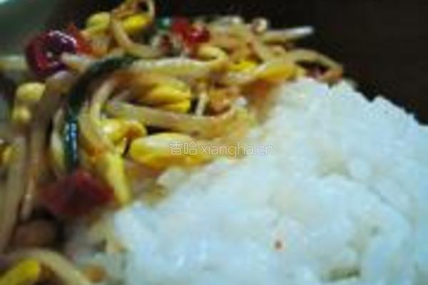 豉油豆芽饭的做法图解5