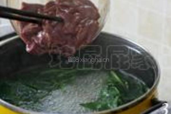 菠菜猪肝汤的做法图解3