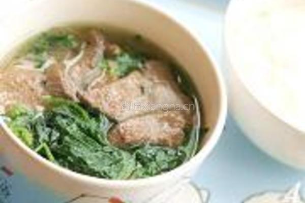 菠菜猪肝汤的做法图解4