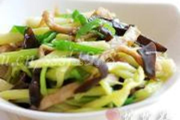 蒿菜黑木耳炒肉的做法图解6