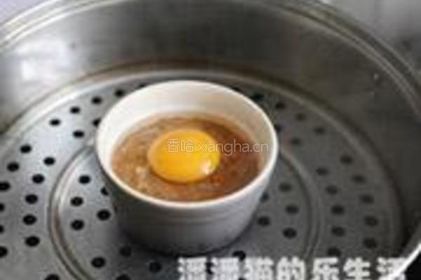 肉蒸鸡蛋糕的做法图解6