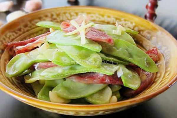 扁豆炒香肠}