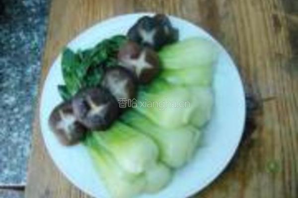 香菇油菜的做法图解4