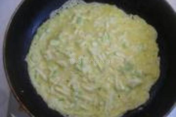 笋瓜鸡蛋煎饼的做法图解5