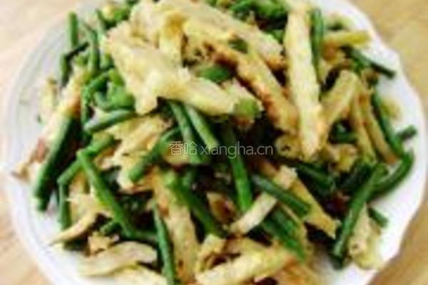 豇豆炒饼的做法图解7