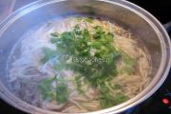 金针菇荞麦面的做法图解4