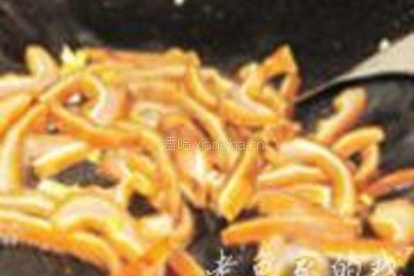 荞菜炒卤猪耳的做法图解7
