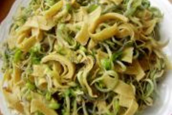 绿豆芽炒干豆腐丝的做法图解7