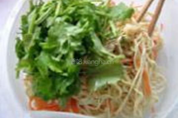 香菜拌豆腐皮的做法图解4