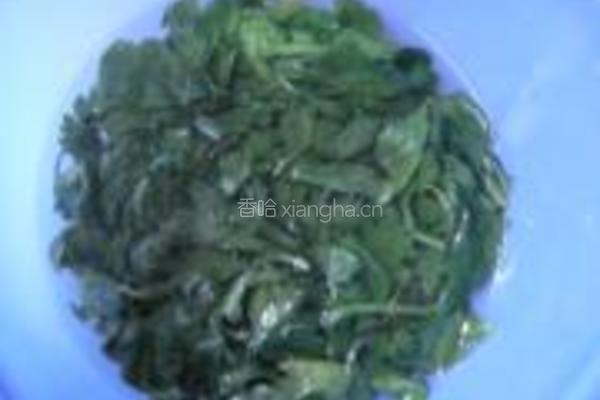芹菜叶炒香干的做法图解3