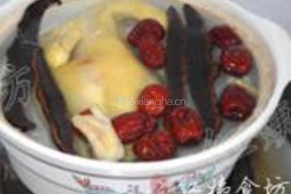 紫灵芝炖鸡的做法图解8