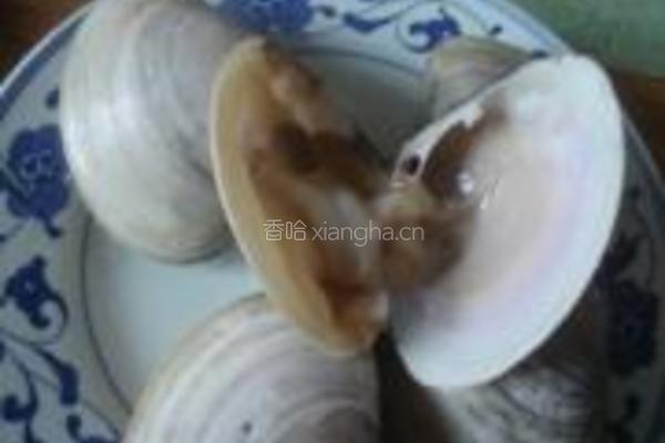 海蚌蒸蛋的做法图解1