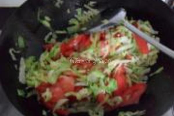 西红柿炒大头菜的做法图解5