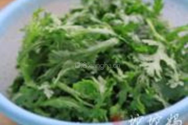 米粉糊茼蒿的做法图解1