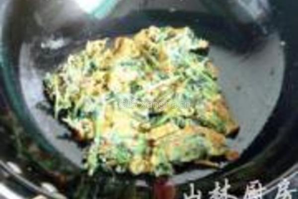 枸杞叶炒鸡蛋的做法图解4