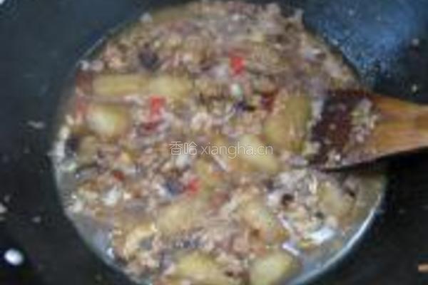 香菇肉末烧冬瓜的做法图解5