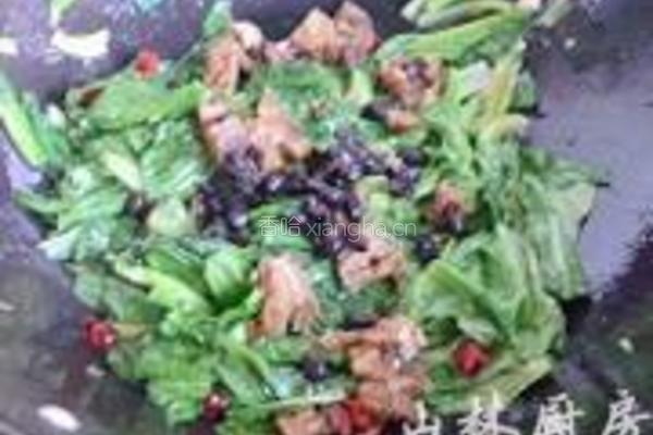 豆豉鲮鱼油麦菜的做法图解4