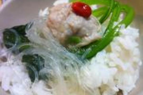 小白菜肉丸地瓜煲的做法图解7