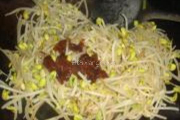 黄豆酱拌炒黄豆芽的做法图解5