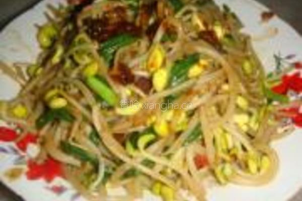 黄豆酱拌炒黄豆芽的做法图解8