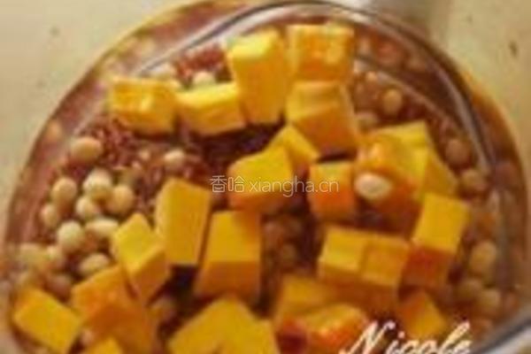 南瓜红米豆浆的做法图解3