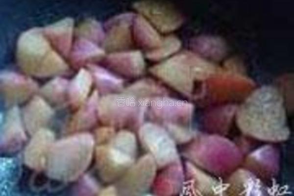 青蒜水萝卜的做法图解3