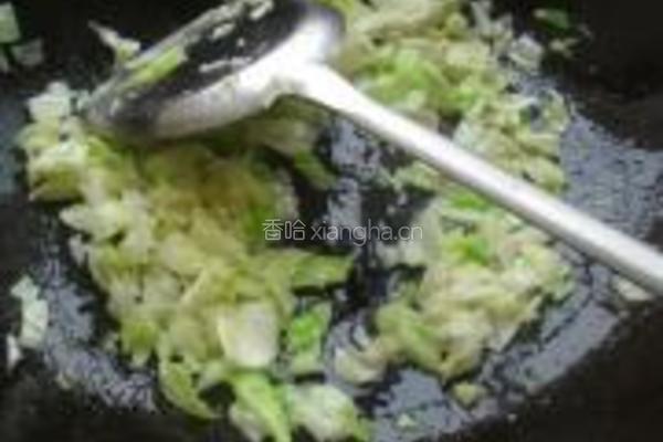包菜蛋炒饭的做法图解4