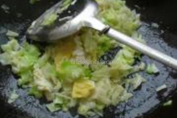 包菜蛋炒饭的做法图解5