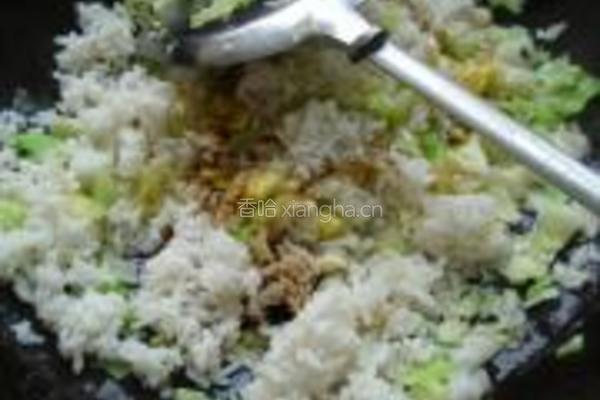 包菜蛋炒饭的做法图解6